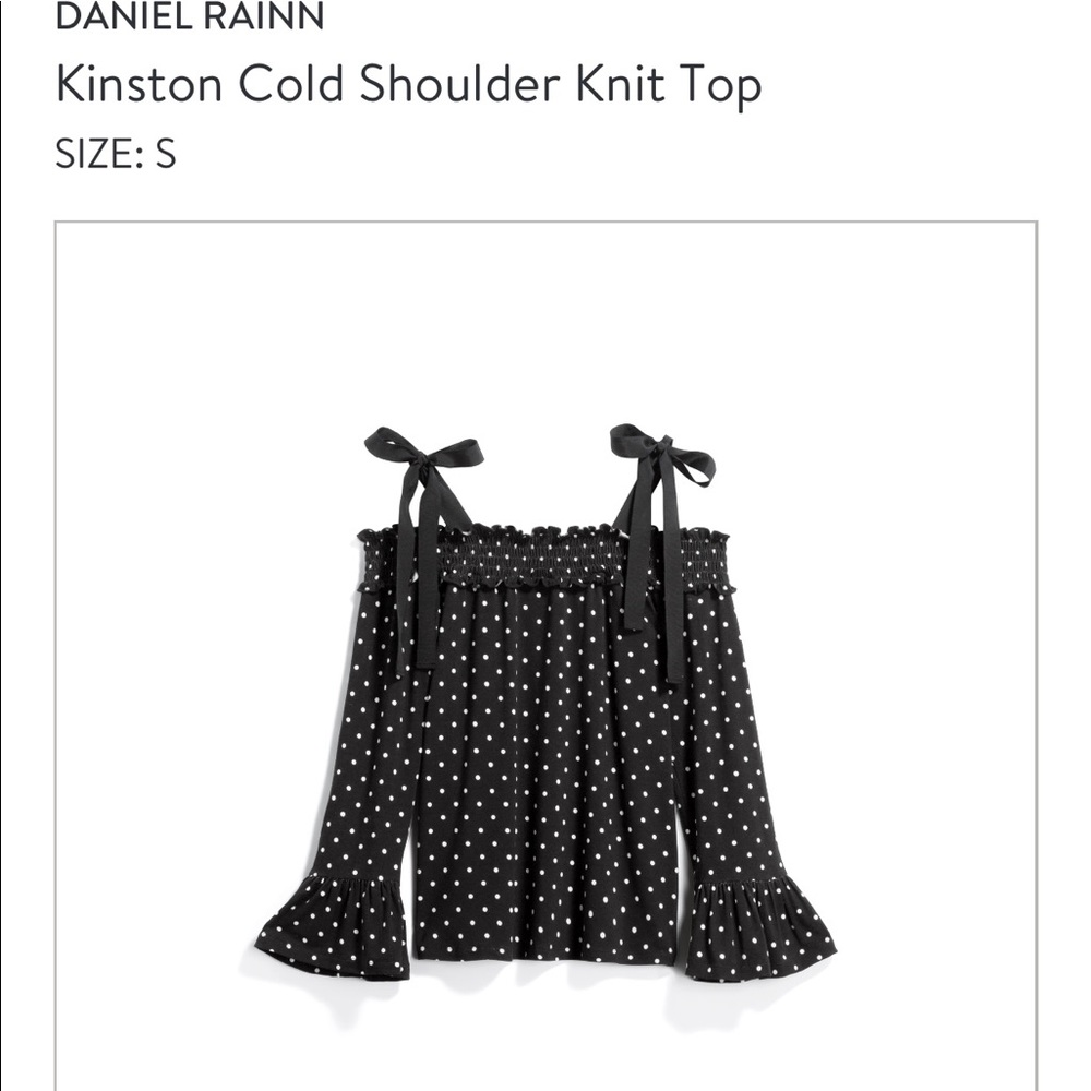 Kingston cold shoulder polka dot top